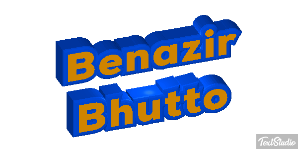 Benazir Bhutto Text effect