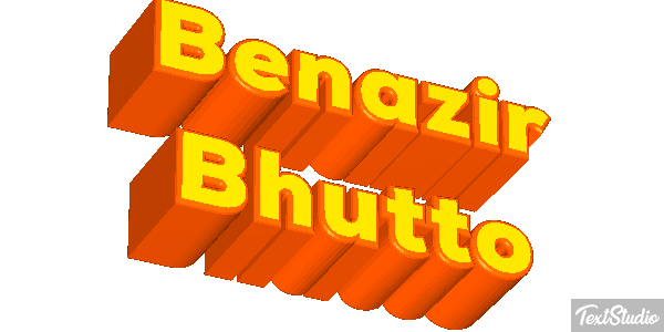 Benazir Bhutto Text effect