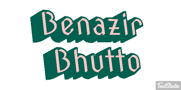 Benazir Bhutto Text effect