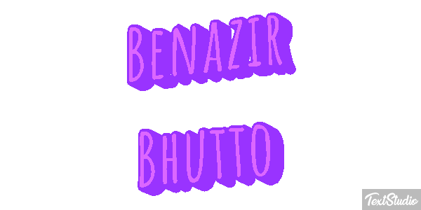 Benazir Bhutto Text effect