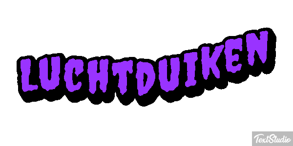 Luchtduiken Tekst effect