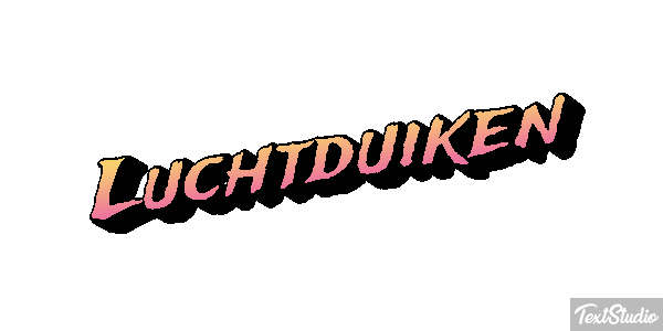 Luchtduiken Tekst effect
