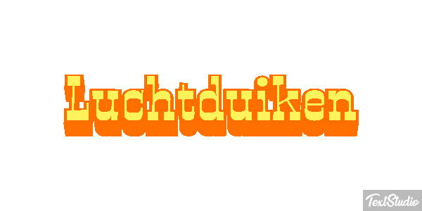 Luchtduiken Tekst effect