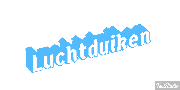 Luchtduiken Tekst effect