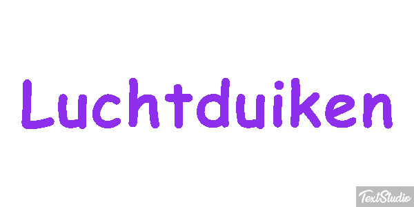 Luchtduiken Tekst effect