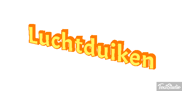 Luchtduiken Tekst effect