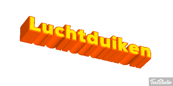 Luchtduiken Tekst effect