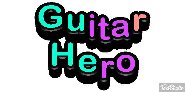 Guitar Hero Effetto testo