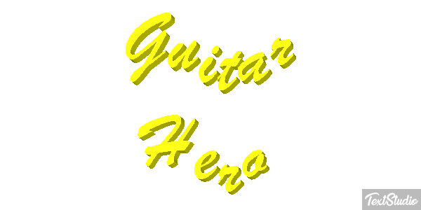 Guitar Hero Effetto testo
