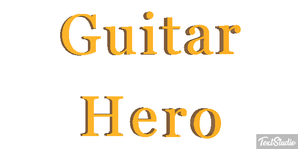 Guitar Hero Effetto testo