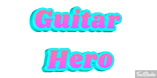 Guitar Hero Effetto testo