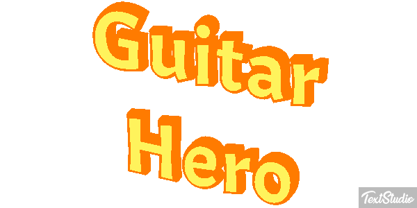 Guitar Hero Effetto testo