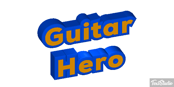 Guitar Hero Effetto testo