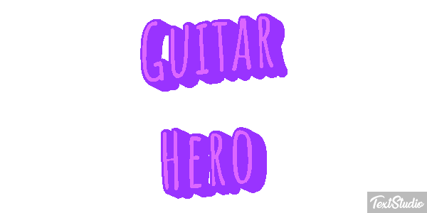Guitar Hero Effetto testo