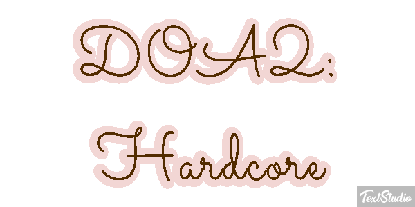 DOA2: Hardcore Efecto de texto