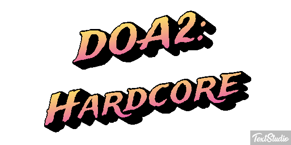 DOA2: Hardcore Efecto de texto