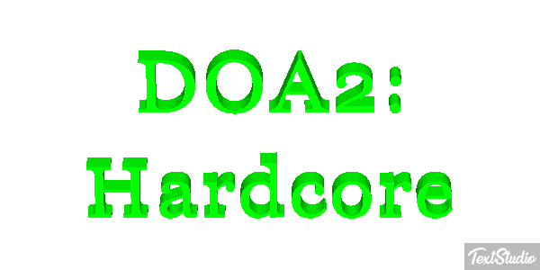 DOA2: Hardcore Efecto de texto