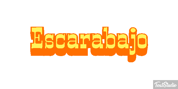 Escarabajo Tekst effect
