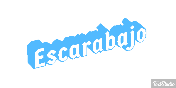 Escarabajo Tekst effect