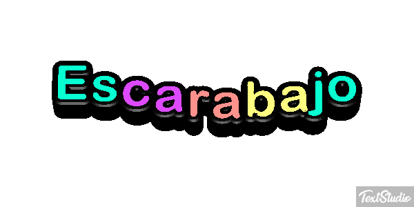 Escarabajo Tekst effect