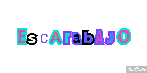 Escarabajo Tekst effect