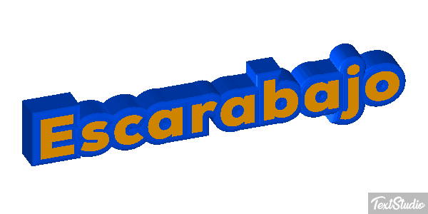 Escarabajo Tekst effect
