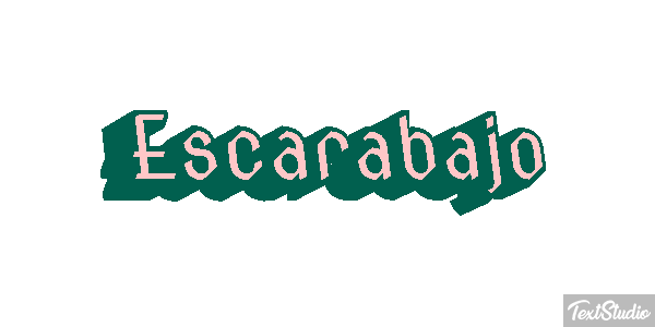 Escarabajo Tekst effect