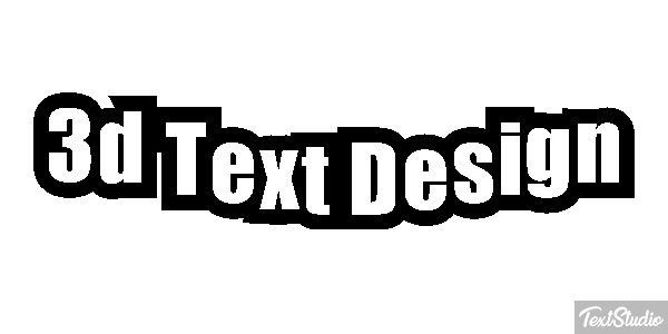 3d Text Design Efecto de texto
