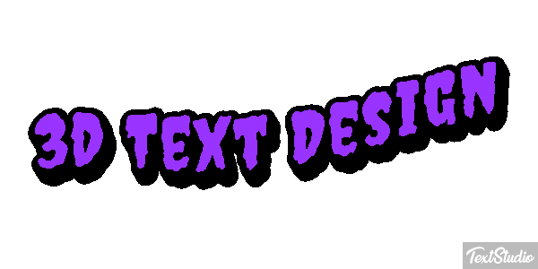 3d Text Design Efecto de texto