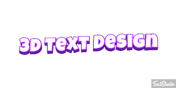 3d Text Design Efecto de texto