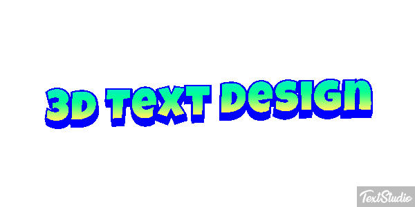 3d Text Design Efecto de texto