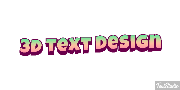 3d Text Design Efecto de texto