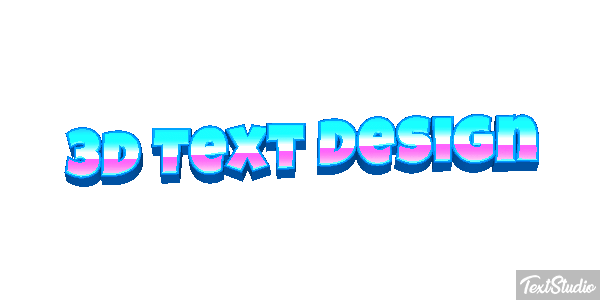 3d Text Design Efecto de texto