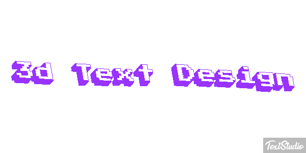 3d Text Design Efecto de texto