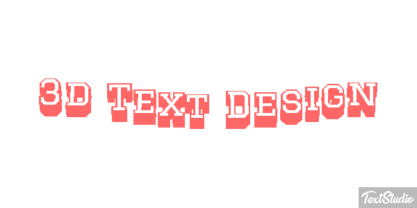 3d Text Design Efecto de texto