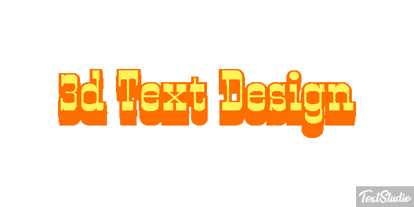 3d Text Design Efecto de texto