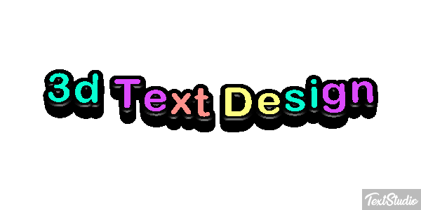 3d Text Design Efecto de texto