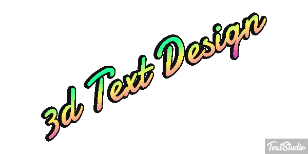 3d Text Design Efecto de texto