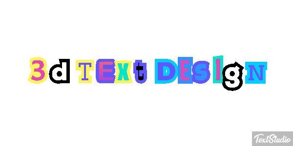 3d Text Design Efecto de texto