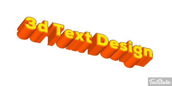 3d Text Design Efecto de texto