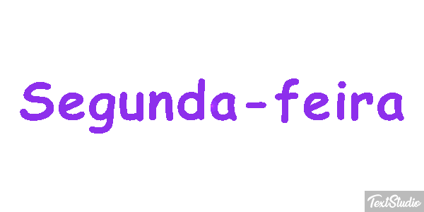 Segunda-feira Efeito do texto