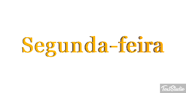 Segunda-feira Efeito do texto