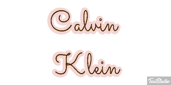 Calvin Klein Text effect