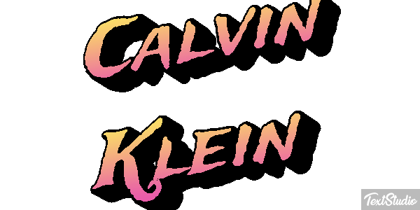 Calvin Klein Text effect