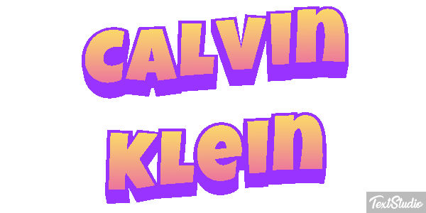 Calvin Klein Text effect
