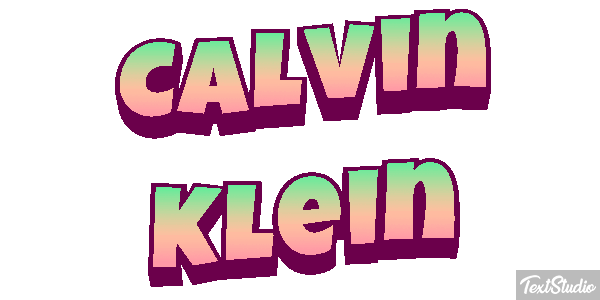 Calvin Klein Text effect