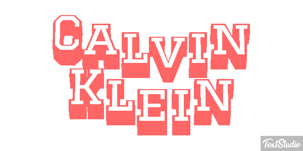 Calvin Klein Text effect