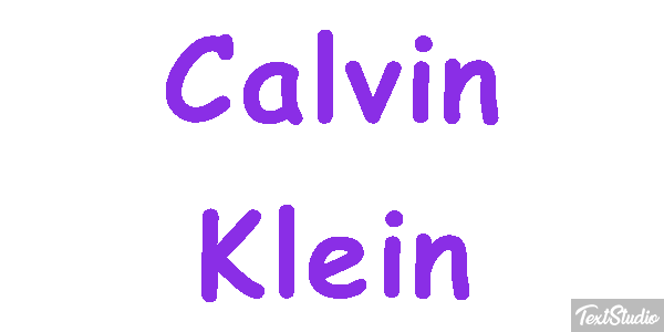 Calvin Klein Text effect