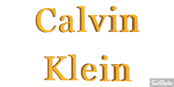 Calvin Klein Text effect