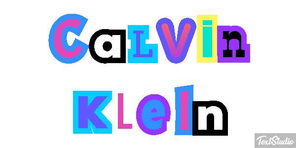Calvin Klein Text effect